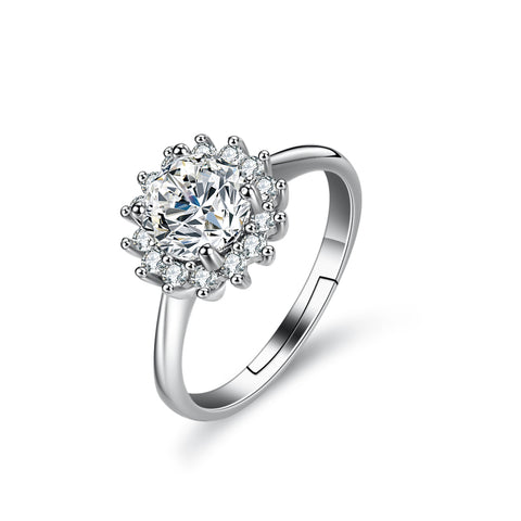 Gorgeous Adjustable 18K Moissanite Ring (Sunflower Style3)