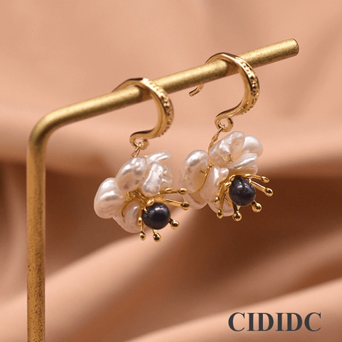 Elegant Flower Purple Earrings