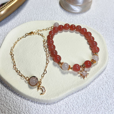 Cute Starwberry Quartz Bracelet