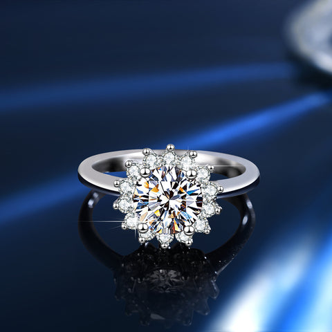 Gorgeous Adjustable 18K Moissanite Ring (Sunflower Style3)