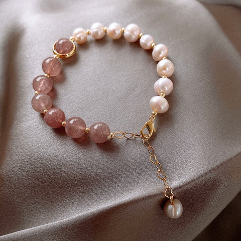 Cute Pearl and Strawberry Quartz