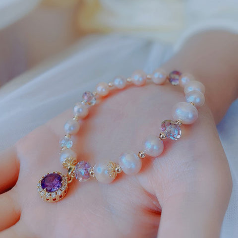 Gorgeous Bracelet with Purple Charm