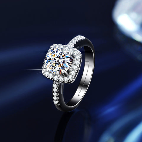 Gorgeous Exquisite 18K Moissanite Set (Square)