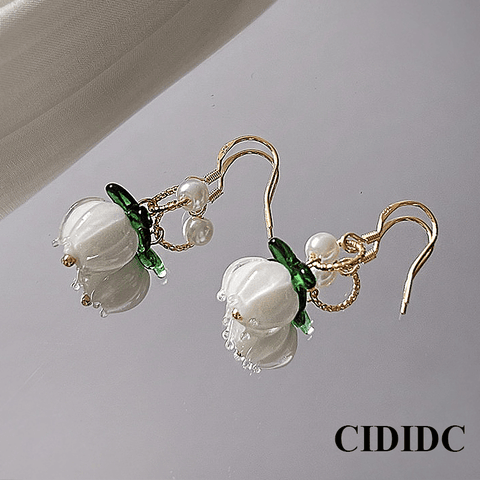 White Flower Earring