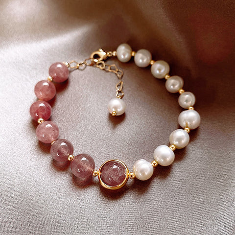 Cute Pearl and Strawberry Quartz