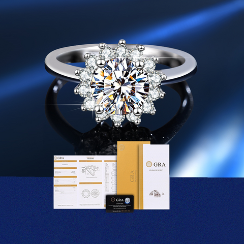 Gorgeous Adjustable 18K Moissanite Ring (Sunflower Style3)