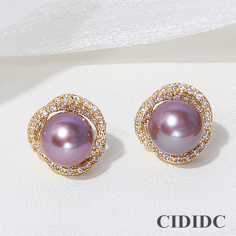 Gorgeous Purple Edison Earrings