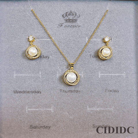 White Flower Pearl Set (2PCS)
