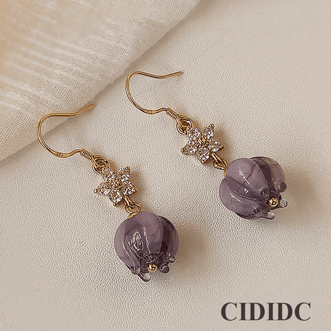 Purple Star Earrings