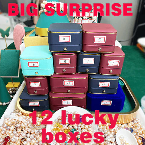 Suprised Lucky Boxes Jewelry ( Included Bracelet Earrings Necklace Ring )