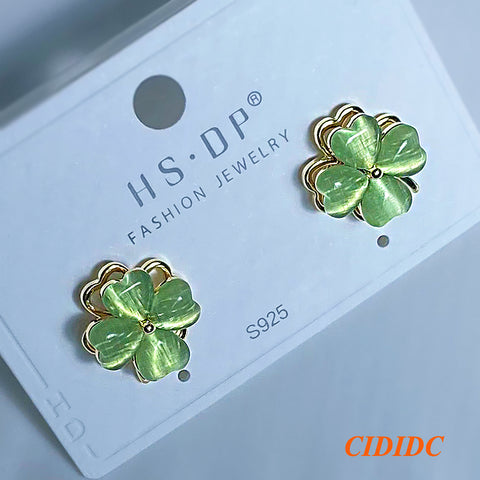 Green Rotatable Earrings