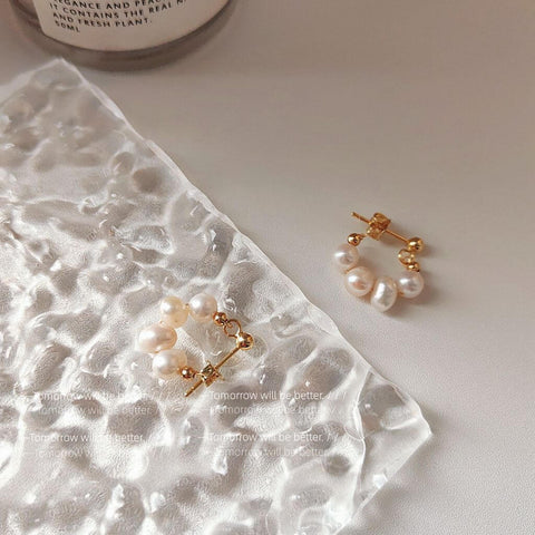 White Pearl Elegant Earrings