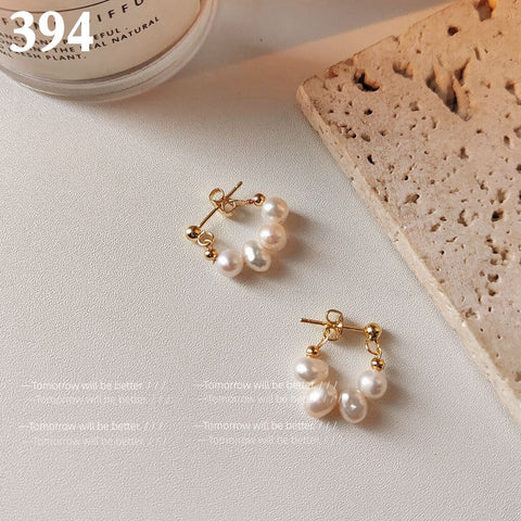 White Pearl Elegant Earrings