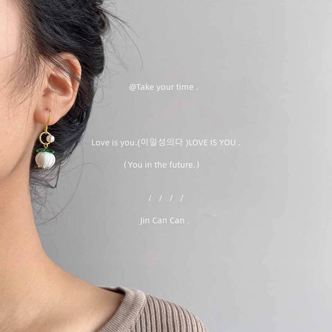 White Flower Earring