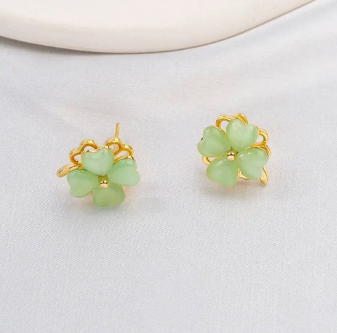 Green Rotatable Earrings