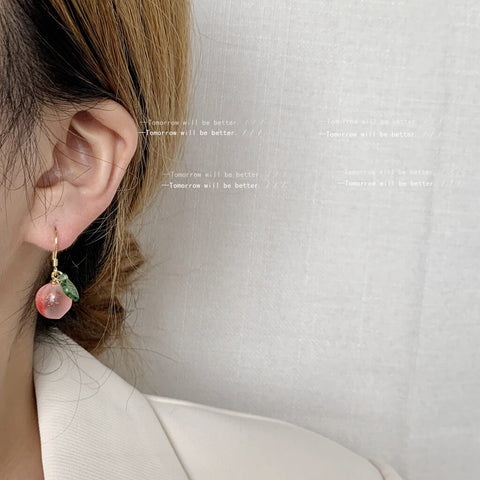 Pink Peach Beautiful Earrings