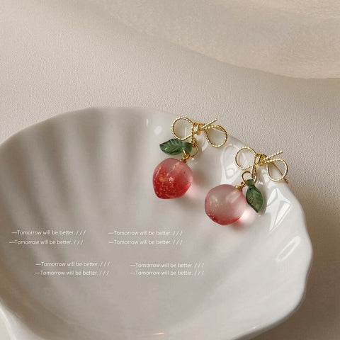 Cute Peach Earrings