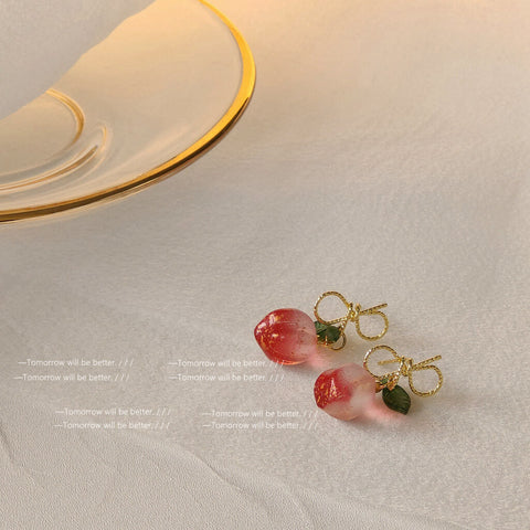 Cute Peach Earrings